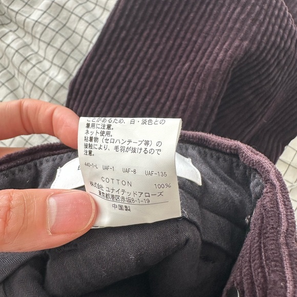 Beauty and Youth United Arrows Thick Corduroy Deep Wine Pants - Picture 7 of 8